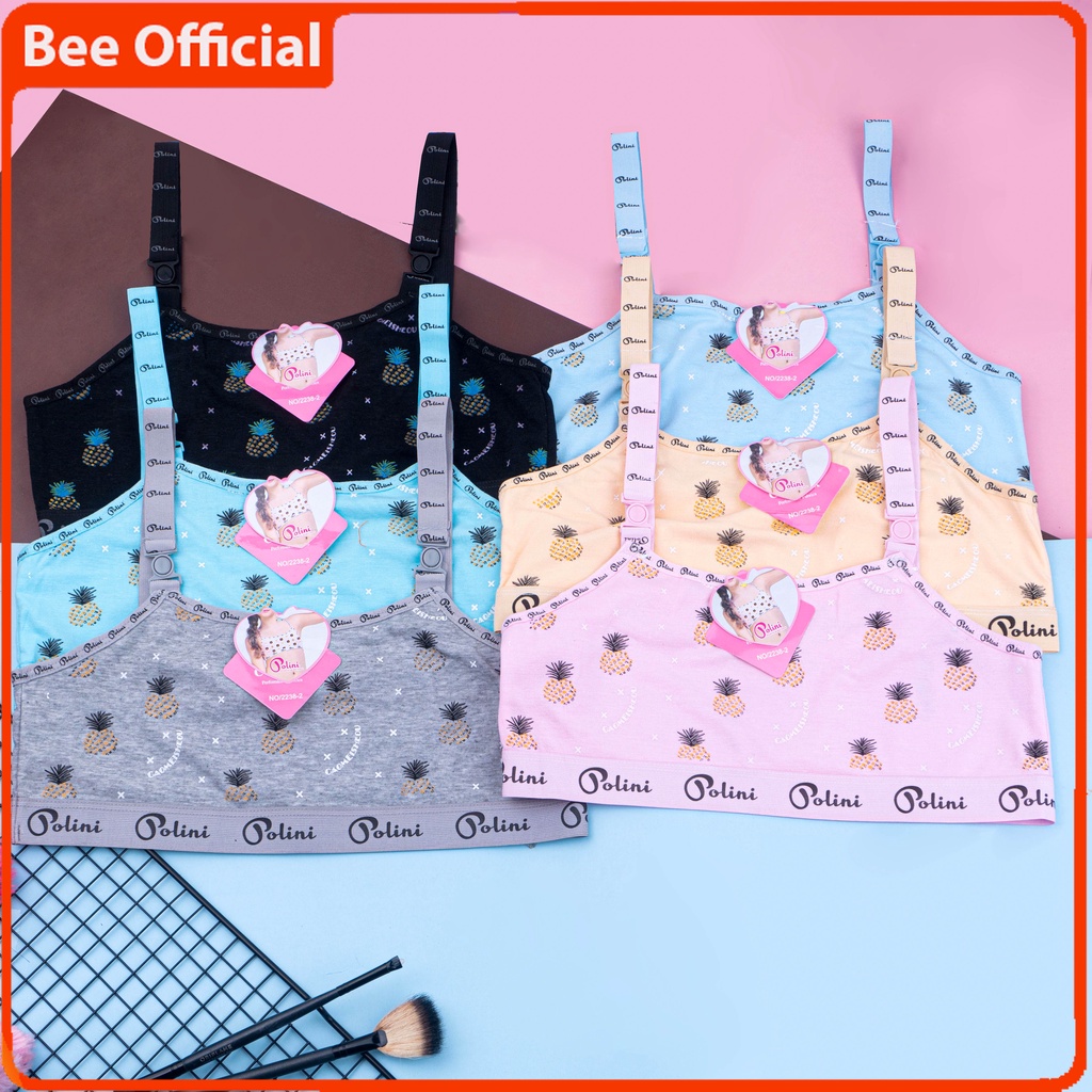 BEE - Miniset Anak Remaja Tanpa Busa / Mini Set Polini Pakaian Dalam Anak Perempuan 2238-2