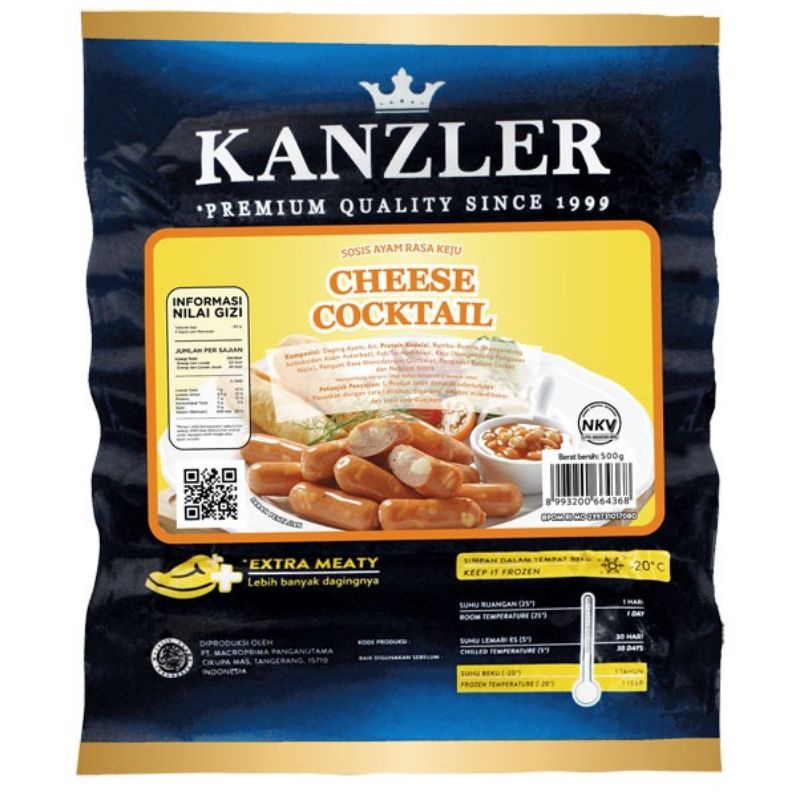 

Kanzler Sosis Cheese Cocktail 500gr