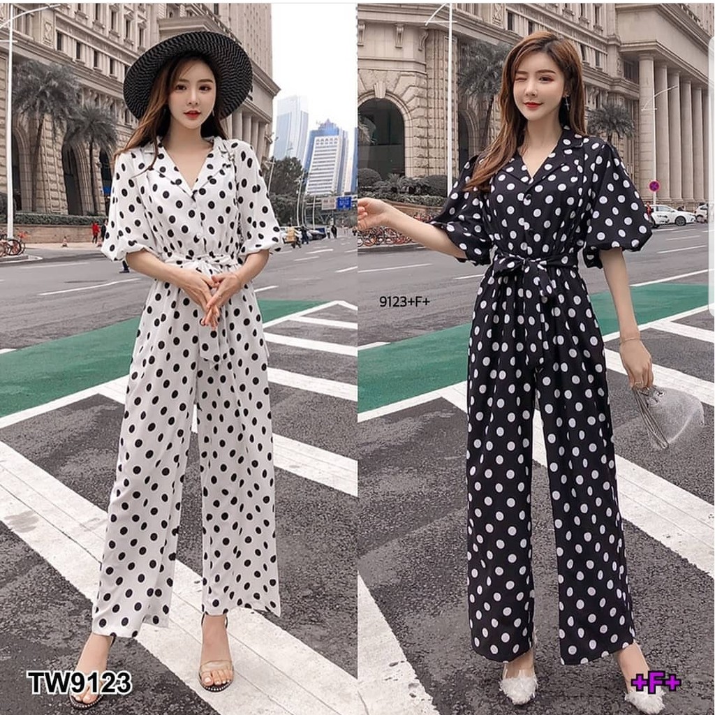 *[MCFK] Jumpsuit Polka Import Wanita / Pakaian Jumpsuit Wanita / Jumpsuit Kekinian