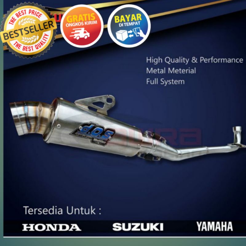 knalpot racing Dos motor astrea grand,supra x,karisma,vega,jupiter,smash