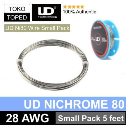 [an2] Authentic UD Nichrome 80 Wire 28 AWG | Ni80 Small Pack Edition 5 Feet