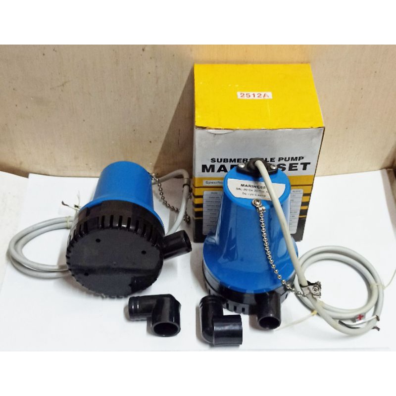 Pompa celup DC pakai Aki 12 volt Marineset 2512A untuk air bersih.