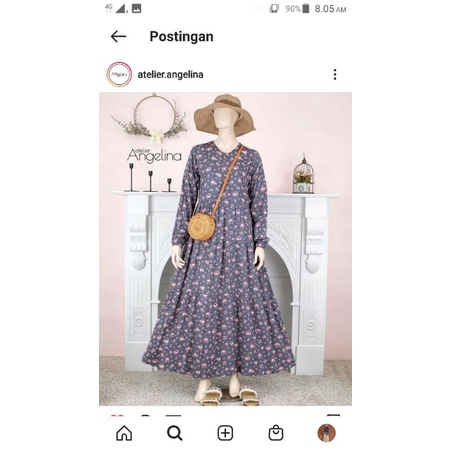 bella dress primrose grey size M by atelier angelina