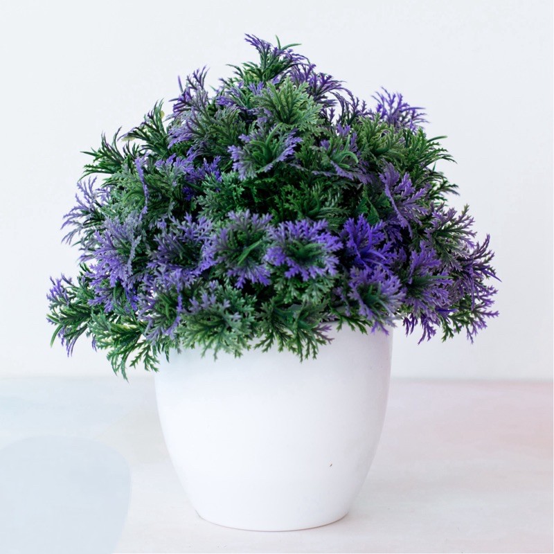 COD /POT TANAMAN  BUNGA HIAS BUNGA DEKORASI RUANGAN BUNGA PLASTIK HIAS P2040-BIRU