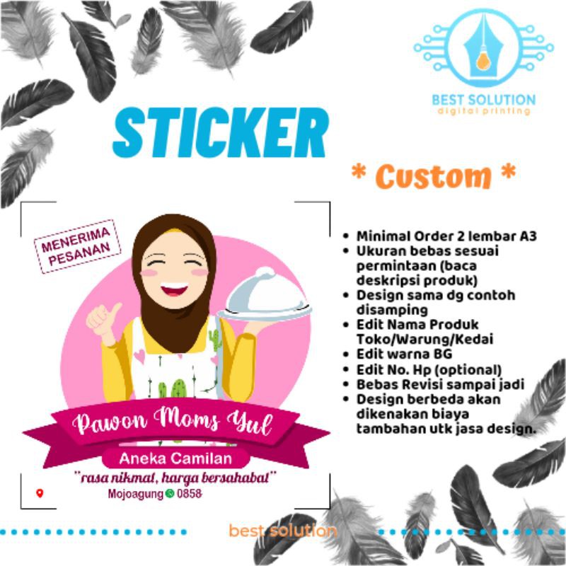

Sticker Produk Makanan / Minuman
