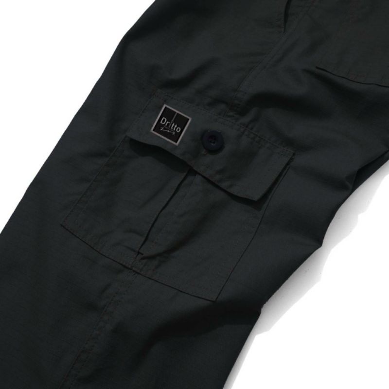 Long Pants Cargo - Celana Cargo Panjang Unisex  DRT - Hitam