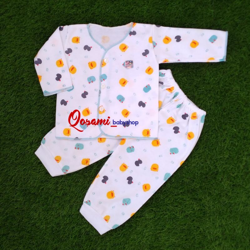 SHANKUSEN 3 pcs  Setelan Panjang Bayi Motif Print SNI