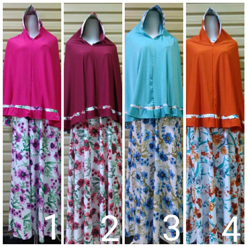 BEST SELLER Gamis Syari Jersey Wanita Jumbo Muslimah Ika Fashion Tanah Abang Murah