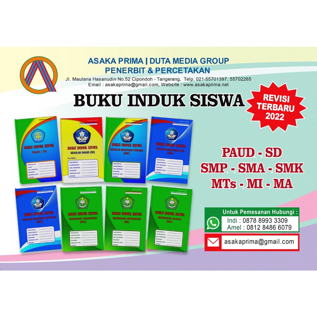 

Buku Induk K13 Siswa | PAUD | SD | SMP | SMK | Revisi Terbaru 2022