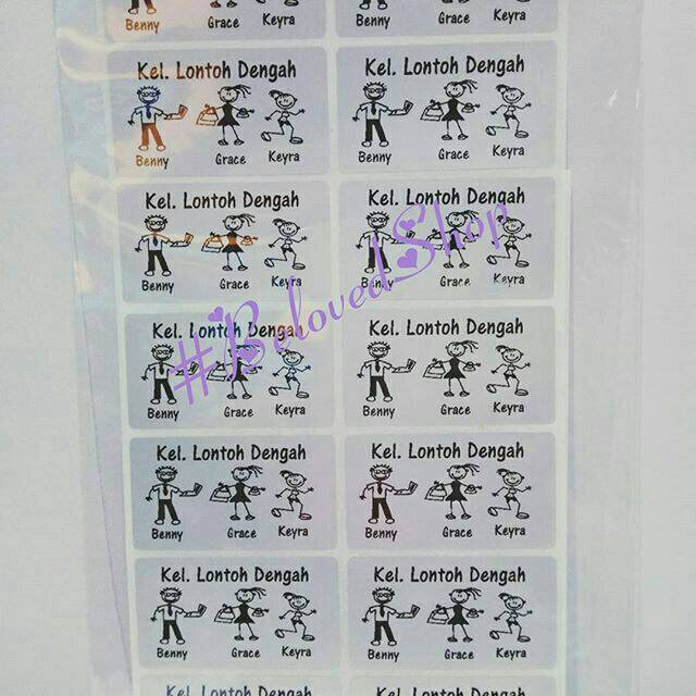 

Label Nama - Tahan Air - Anti Sobek size XL