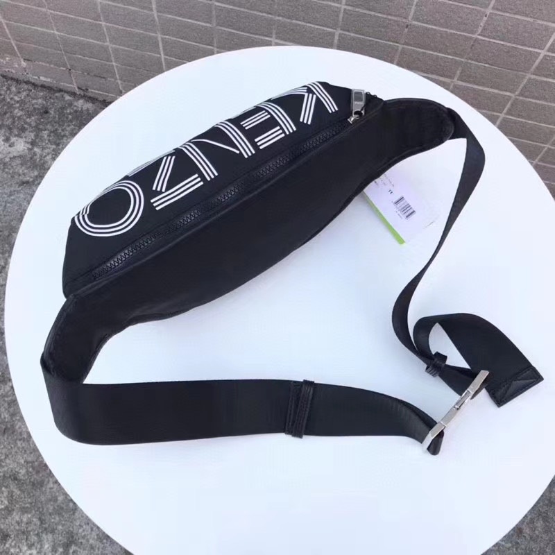 WAISTBAG k-z TAS SELEMPANG BUMBAG CROSS LOGO FULLSET PARIS WHITE COLOR