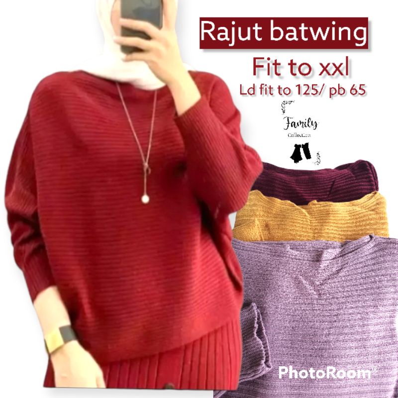 Atasan rajut batwing/ sweeter rajut batwing