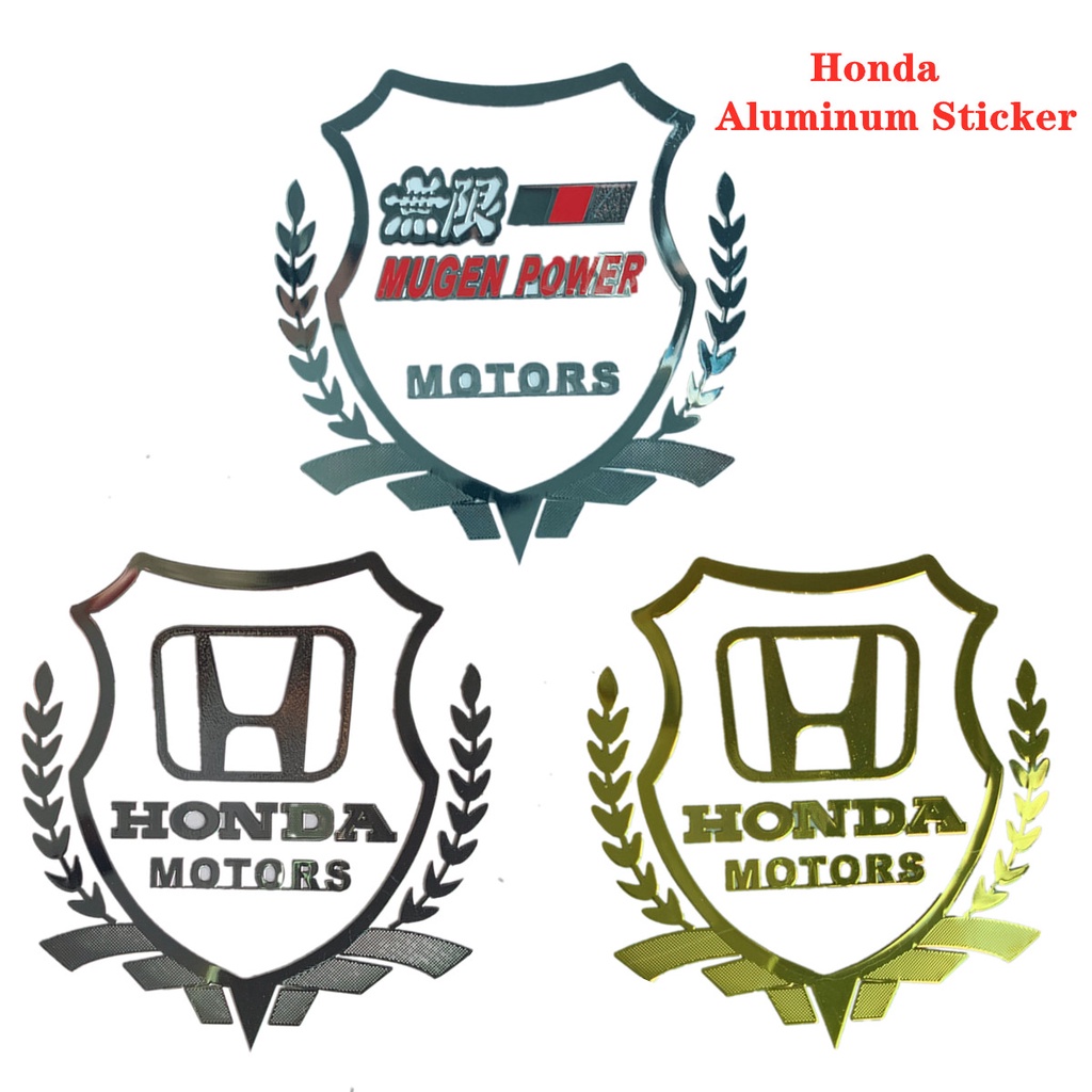 Honda Stiker Aluminum Tahan Air Untuk Honda Civic CRV Accord Odyssey FitSaloon JADE