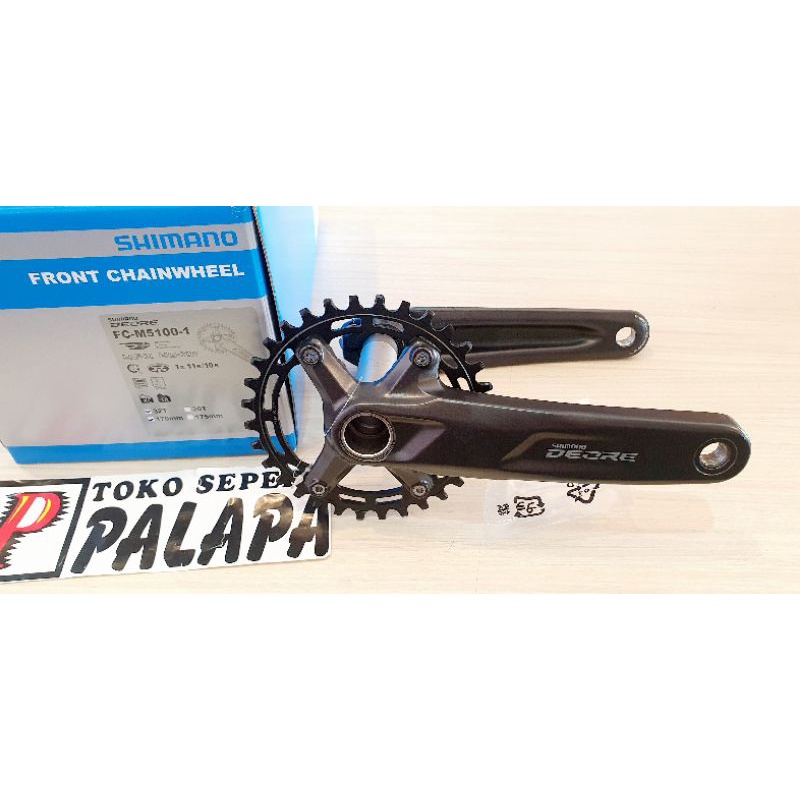 CRANK SHIMANO DEORE M5100 32T Single Tanpa BB
