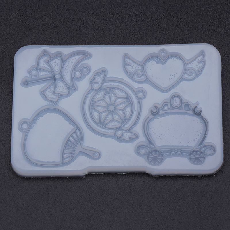 Glitter Silicone Mold DIY Jewelry Frame Cake Decoration Epoxy Resin Crafts Pendant Bakery Crafts Molds Combine Accessories