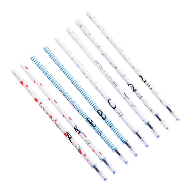 8Pcs / Set Isi Ulang Pulpen Isi Ulang 0.38mm untuk Kantor / Sekolah