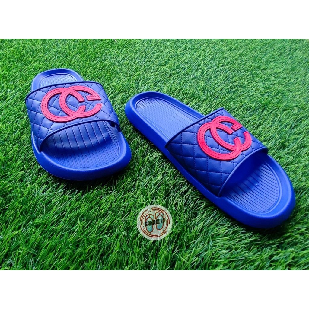 Sandal Selop Import Bahan Karet EVA Elastis Model Gucci - Sandal Slip On Anti Slip - Sendal Slide Ru