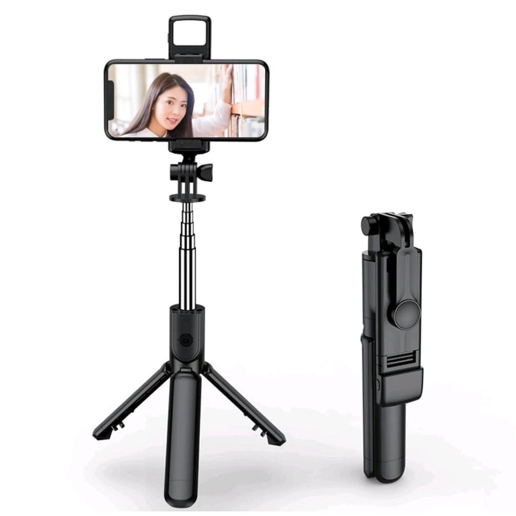 Tripod Tongsis Bluetooth Magic S03-S Led 3In1+Tripod Selfie Stick Support Ios Android Dudukan Gopro 