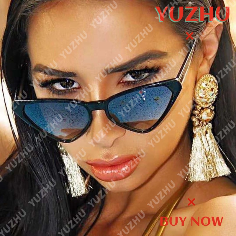 Kacamata Hitam Model Mata Kucing Tidak Teratur Gaya Western