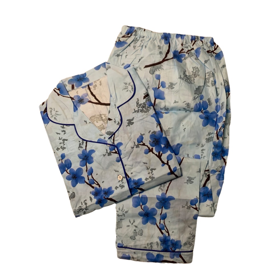 BAJU TIDUR WANITA/PIYAMA WANITA KATUN MOTIF SAKURA NEW CP/PP PART 2