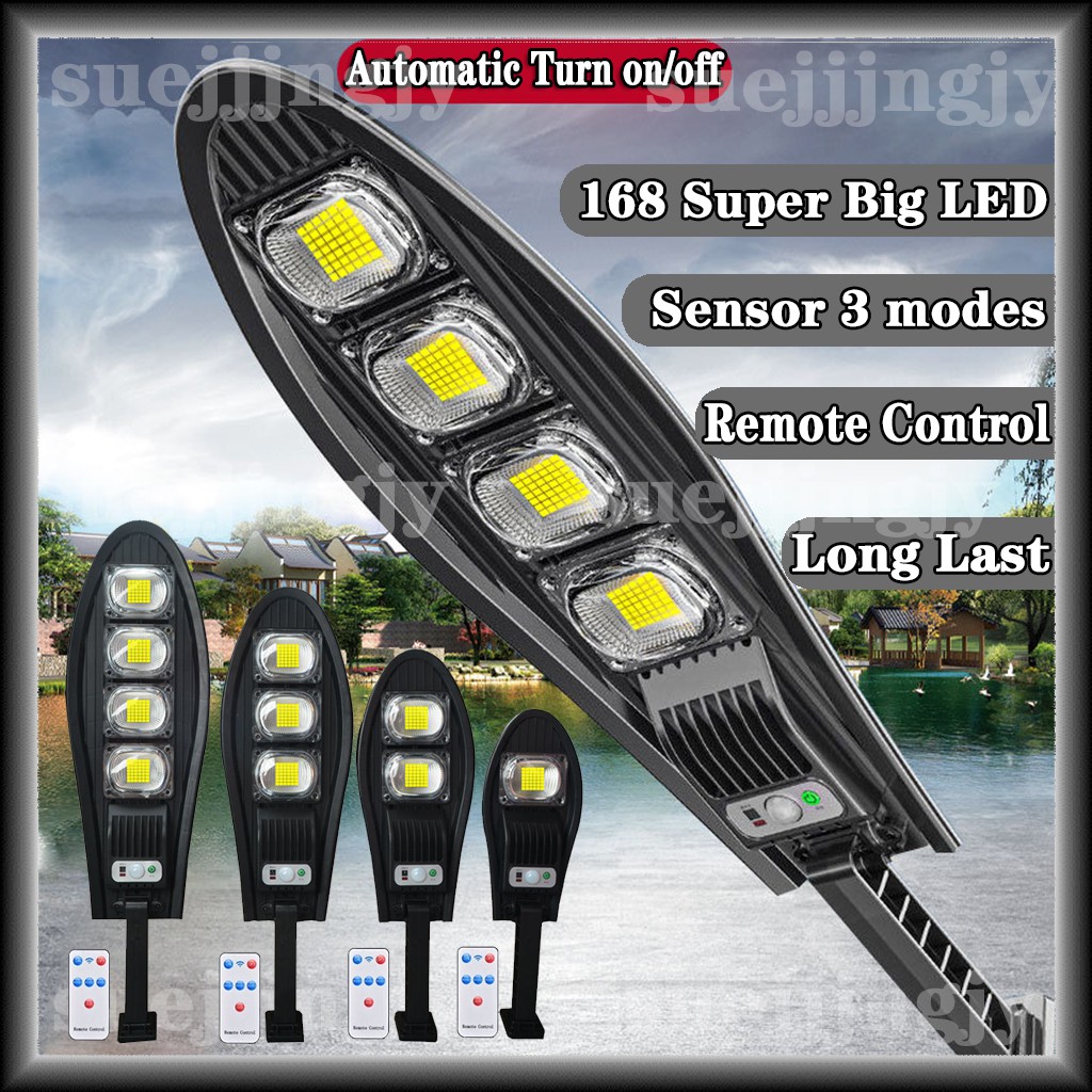 ANBOLT 400W Lampu Solar Lampu Tenaga Surya LAMPU JALAN LED Surya Anti Tenaga Air Sensor Gerak + Remote COD Morinome