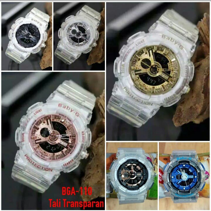 JAM TANGAN PRIA/WANITA G- shock_GSBGA-110 Transparant ori bm