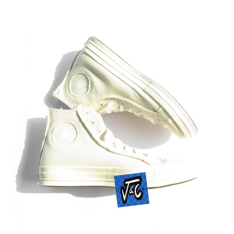 Sepatu Converse Chuck 70 70s Renew Cotton Recycled Tri Panel Hi Egret