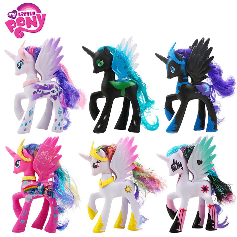 Po 14cm My Little Pony Toys Princess Celestia Luna Pinkie Pie Rainbow Dash Unicorn Pvc Action Shopee Indonesia