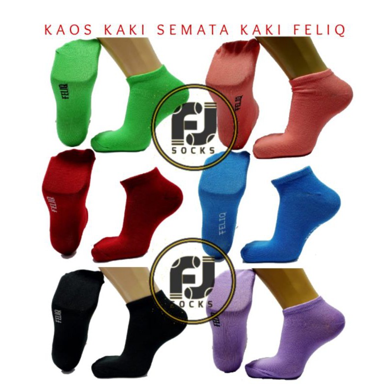 Kaos kaki semata kaki feliq (sneaker) polos bebas pilih warna