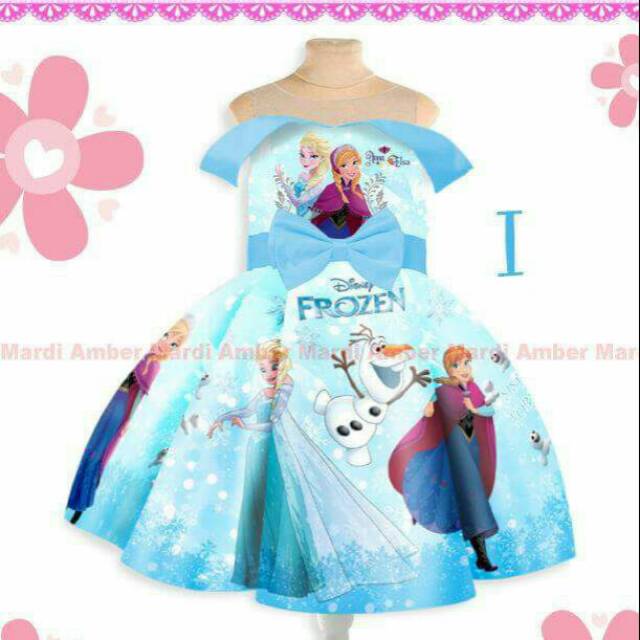 Dress anak frozen / Gown frozen / Gaun pesta anak / Gown frozen