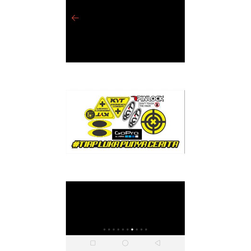 Stiker Set visor helm kyt