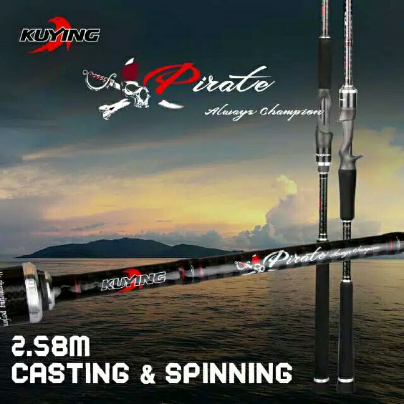 Rod / Joran Casting Kuying Pirate PTS862M (Pack Pvc)