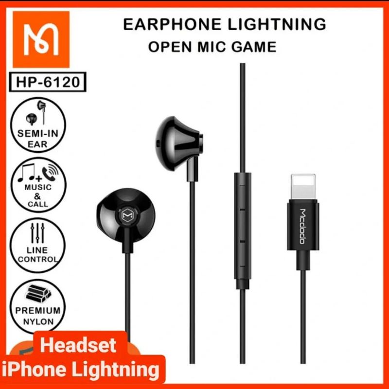 EARPHONE MCDODO IP0N HEADSET MCDODO IP