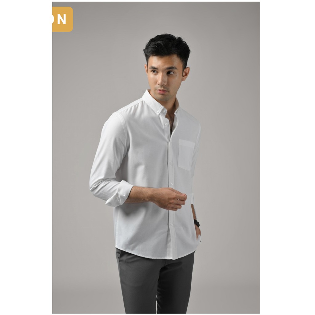 PREPPSTUDIO EXETER LONG SLEEVE SHIRT WHITE
