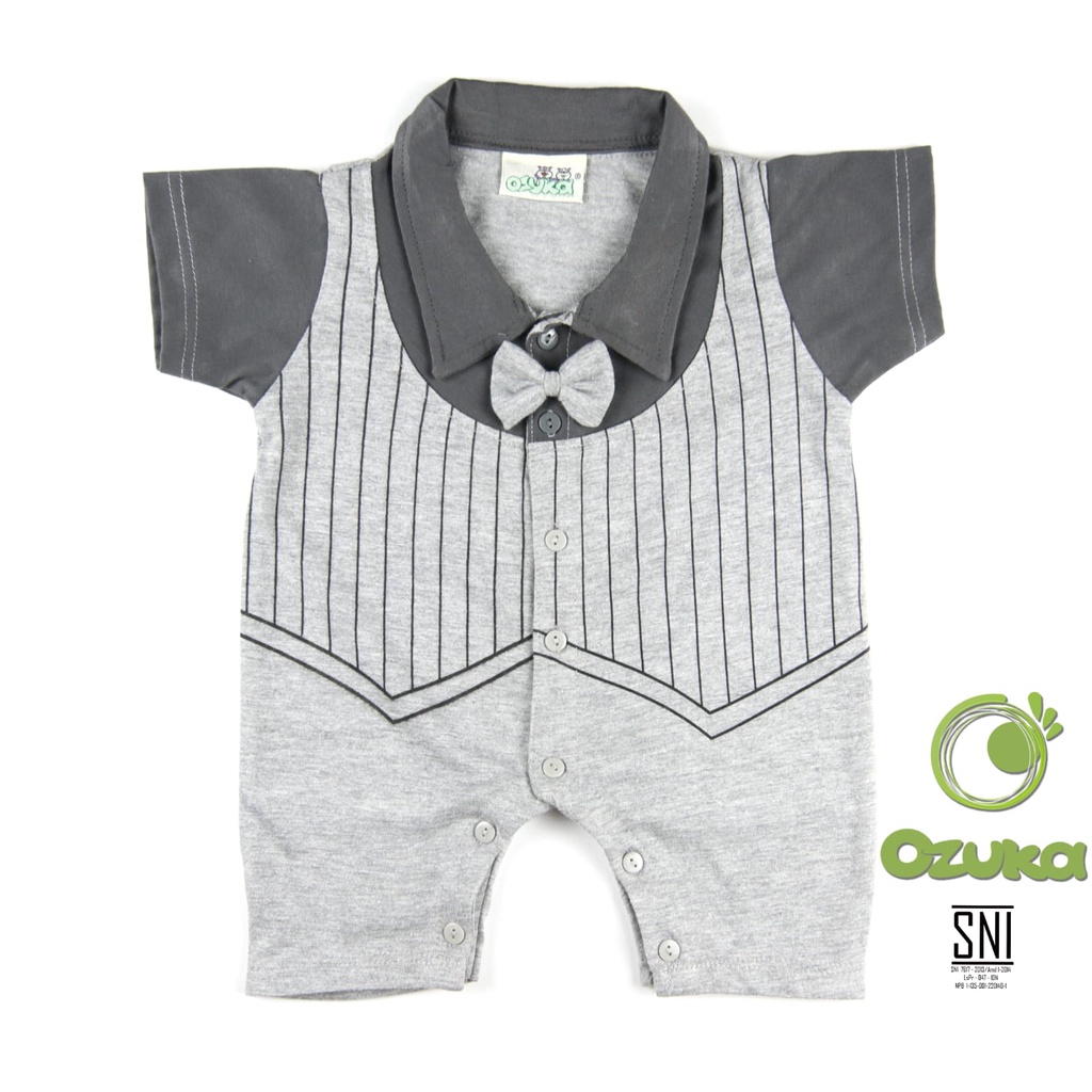 Jumper Tuxedo Bayi Laki Laki Newborn Baju Pesta Bayi Baru Lahir Keren Ozuka