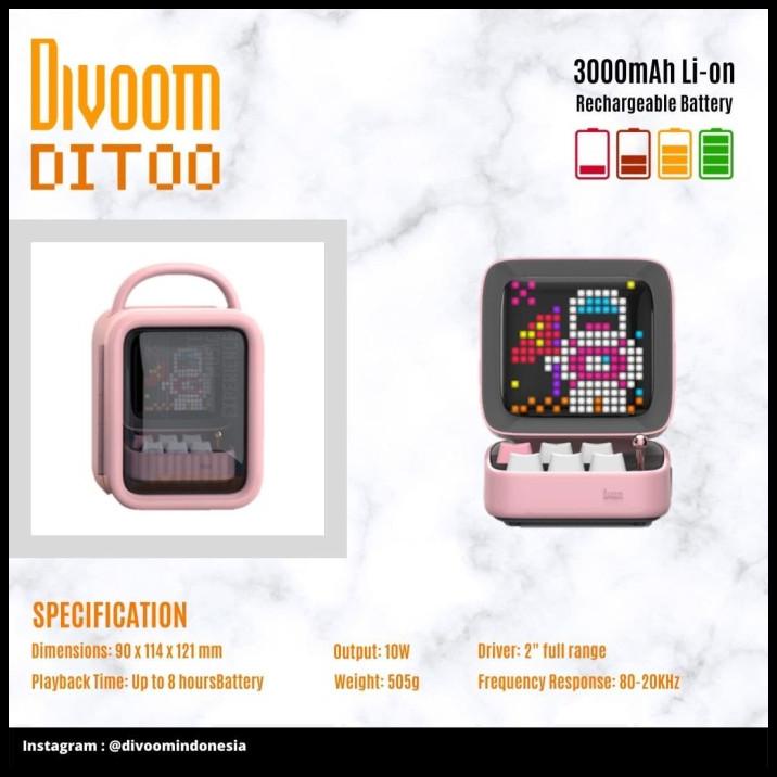 Divoom Speaker Ditoo (Original) Garansi Resmi 1 Tahun