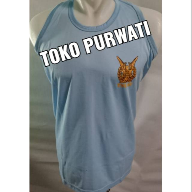 Kaos Singlet TNI AU biru telor asin