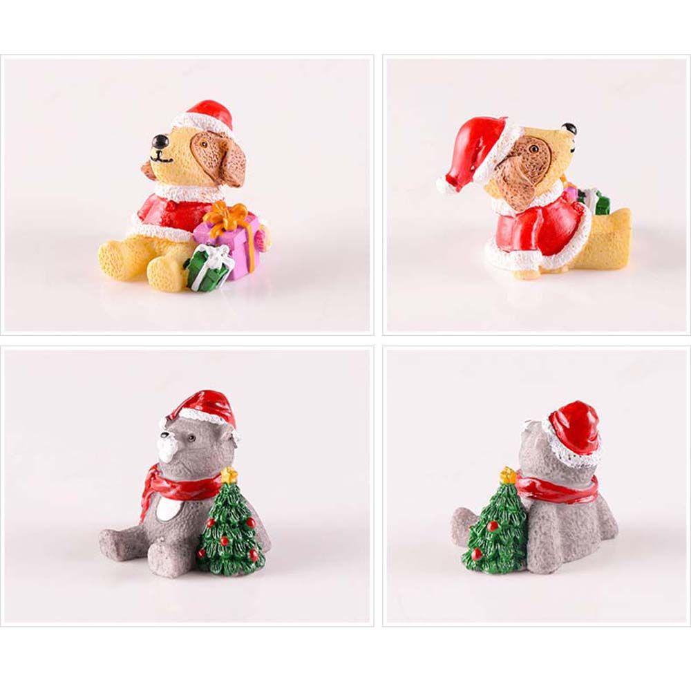 Agustina Mikro Lanskap Lucu Kerajinan Resin Xmas Rusa Panda Peri Taman Ornamen