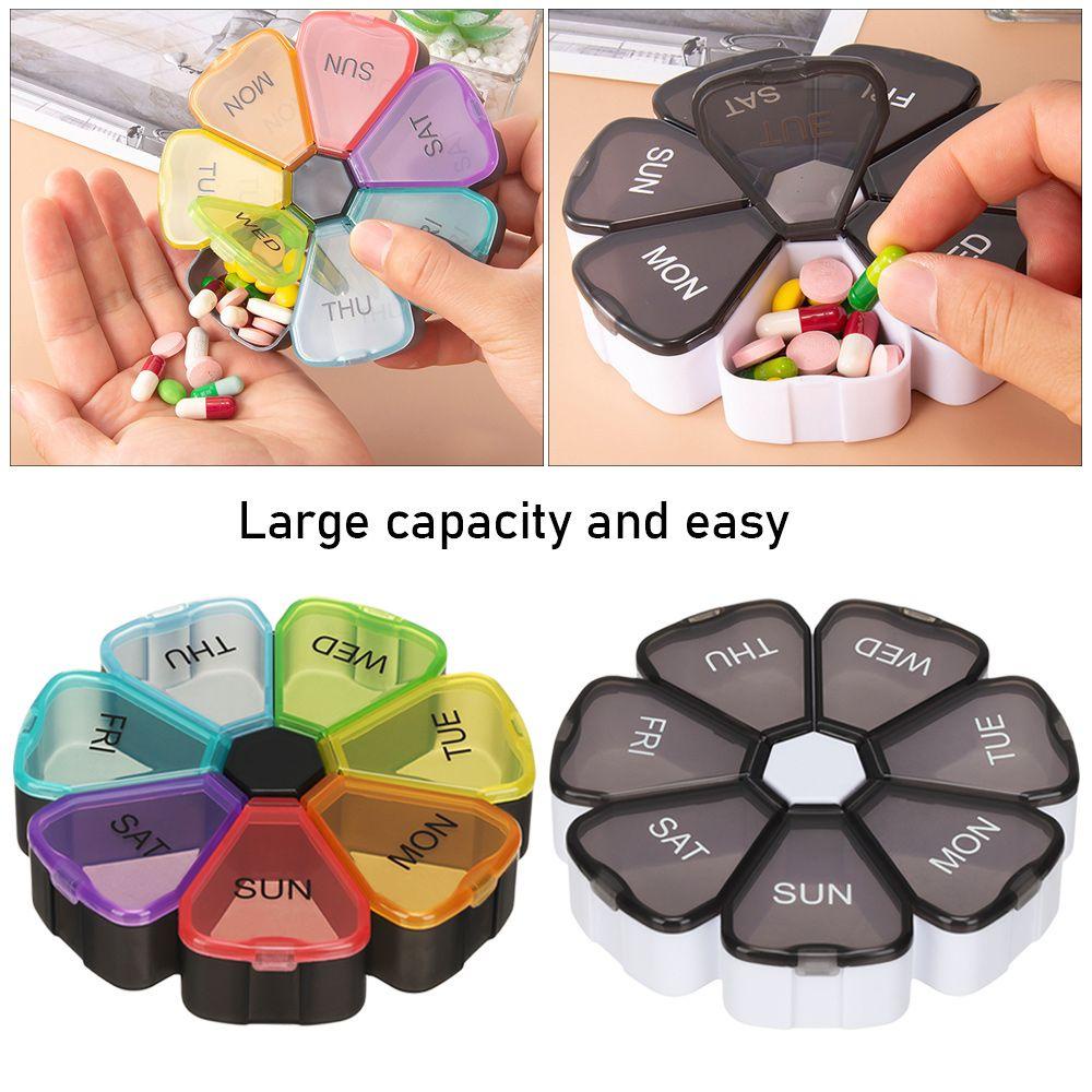 Preva Pill Box Kotak Penyimpanan Mingguan Box Pill Dispenser Container Tempat Tablet