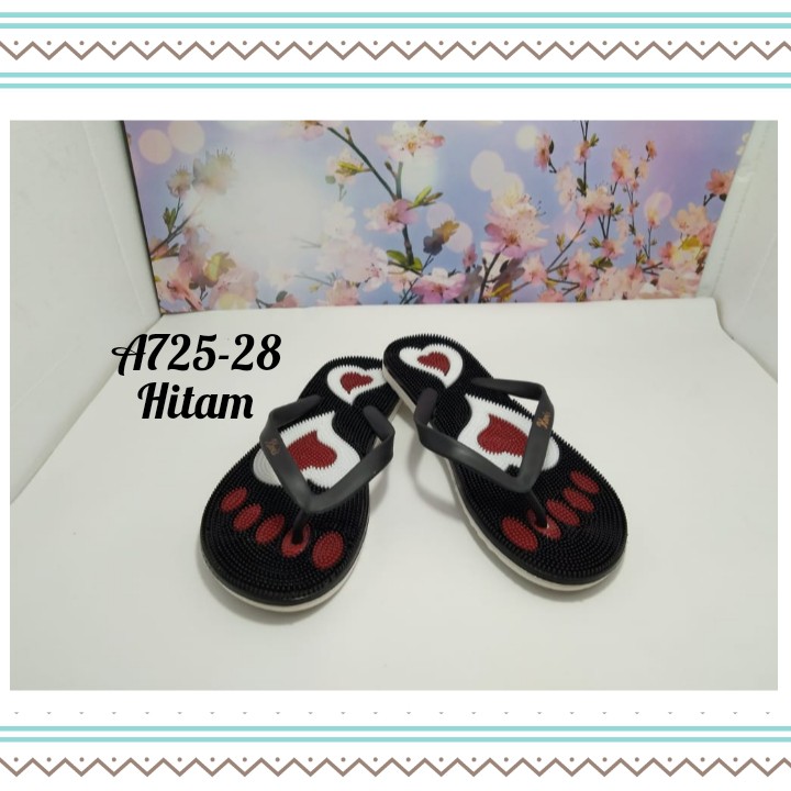 SANDAL WANITA IMPORT MODEL FLAT KASUAL NYAMAN DAN MODIS A725-28 KARIS 37-41