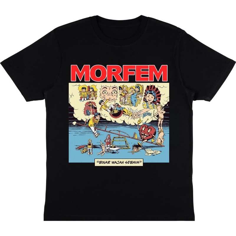 KAOS BAND MORFEM “BINAR WAJAH SEBAYA” | T-SHIRT MORFEM | BAJU MORFEM HITAM