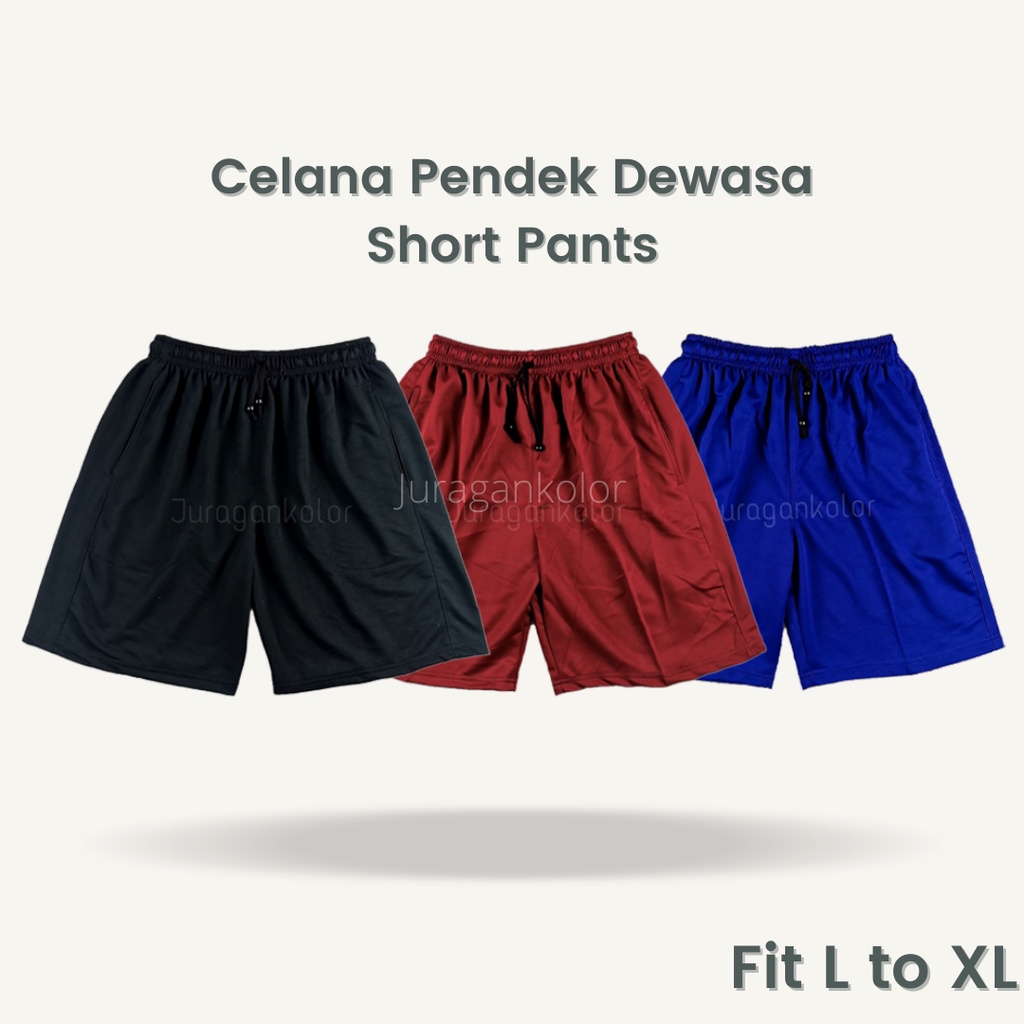 Celana Pendek Pria Santai Polos Casual Sporty -LTP62