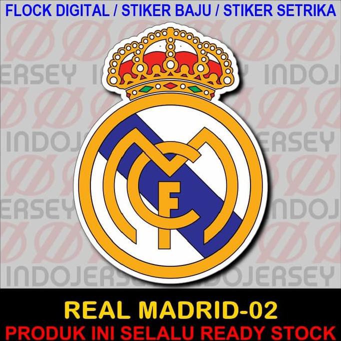 Ready Oke Patch Flock Setrika - Logo Spanyol Lfp - Real Madrid 02 - Flock Standard