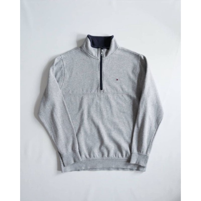 TOMMY HILFIGER - Jaket Half Zipper Pria Wanita