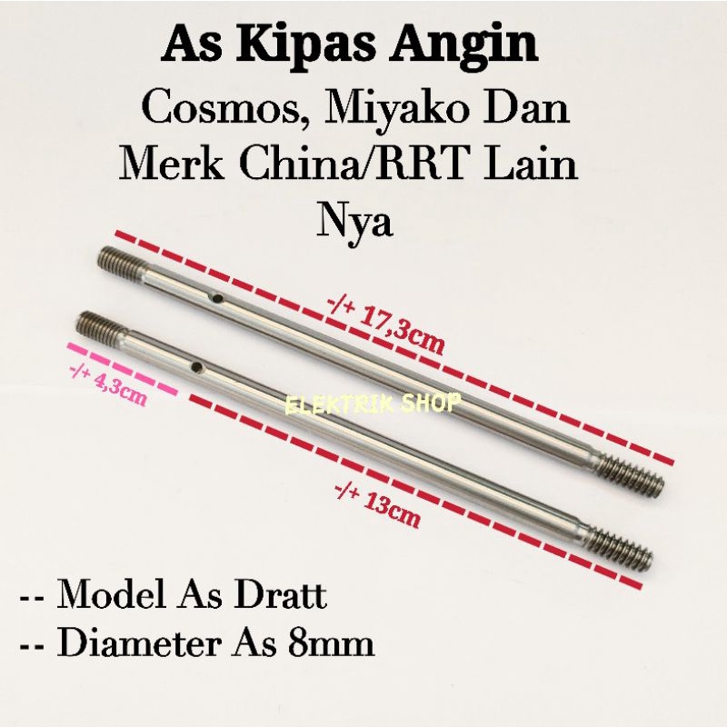 AS KIPAS ANGIN MULTI / AS DINAMO KIPAS ANGIN COSMKS MIYAKO DLL 17,3CM