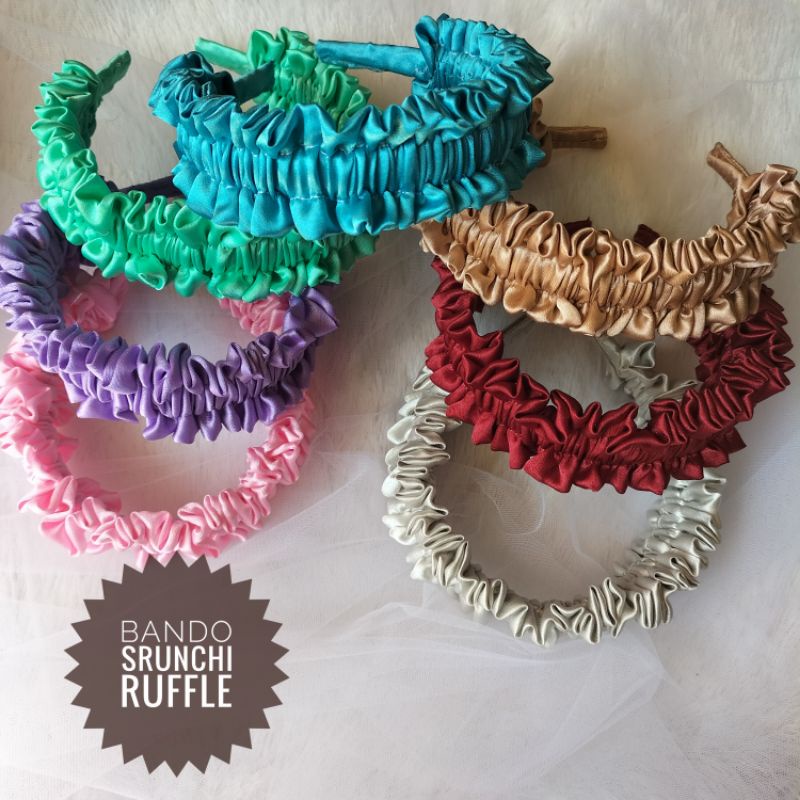 Bando srunchie/bando wanita ruffle/bandana Korea/bando nagita