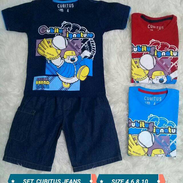 Stelan cubitus sisa no 8 merah/baju branded anak/branded matahari/baju anak laki laki