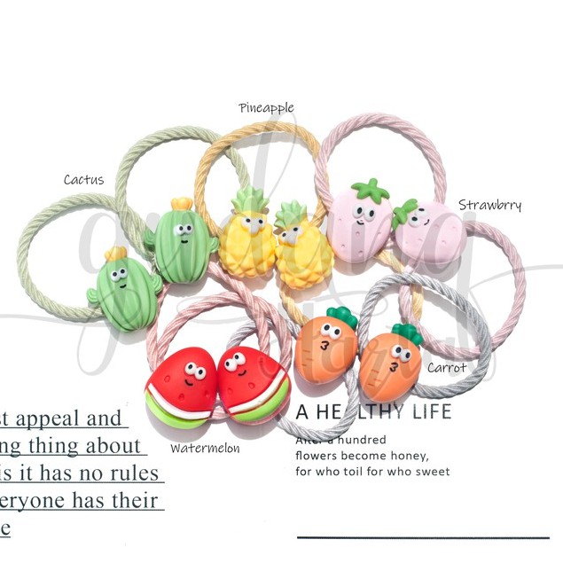 Ikat Rambut Fruit Lucu Karet Rambut Unik Gemes GH 200529