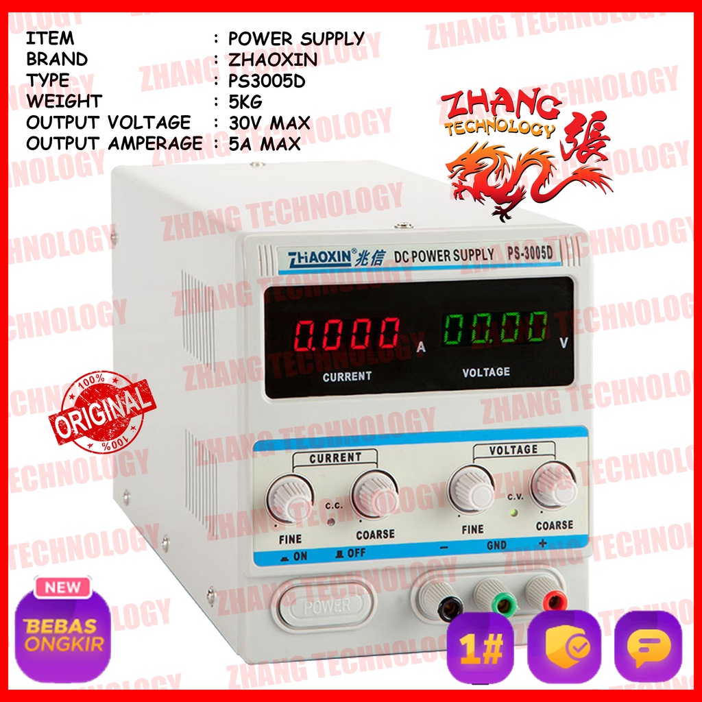 [ ZHANG TECHNOLOGY ] ZHAOXIN PS-3005D PS3005D RXN-302D RXN302D PS3005 PS 3005 D POWER SUPPLY PSU 5A