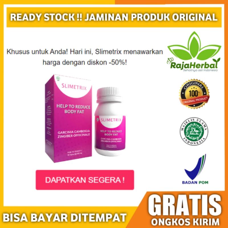 SLIMETRIX ASLI ORIGINAL OBAT PELANGSING AMAN BPOM